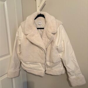 Women's White Faux Fur Jacket